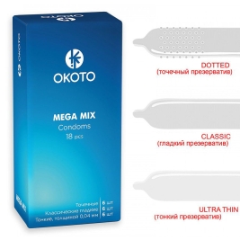 Презервативы OKOTO Mega Mix 18 шт