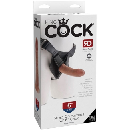 Страпон Pipedream - King Cock Harness 6"