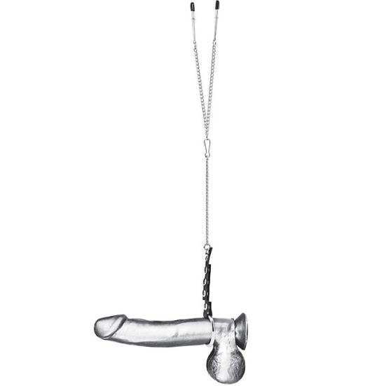 Кольцо с зажимами на соски BlueLine BLM3059