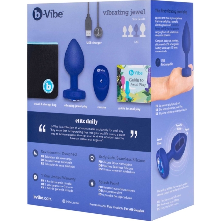 Вибро-пробка Vibrating Jewel Plug L/XL